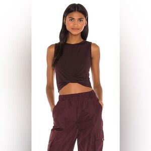 ALO Yoga Cover Tank in Oxblood XS